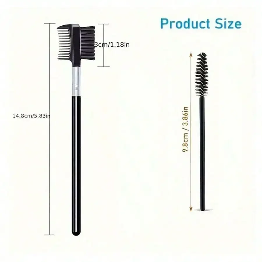 Eyelash Wand,  Eyebrow Brush,11-In-1 Eyelash Grooming Kit, Includes Eyelash Curler With Comb Separator, 4 Silicone Refill Pads