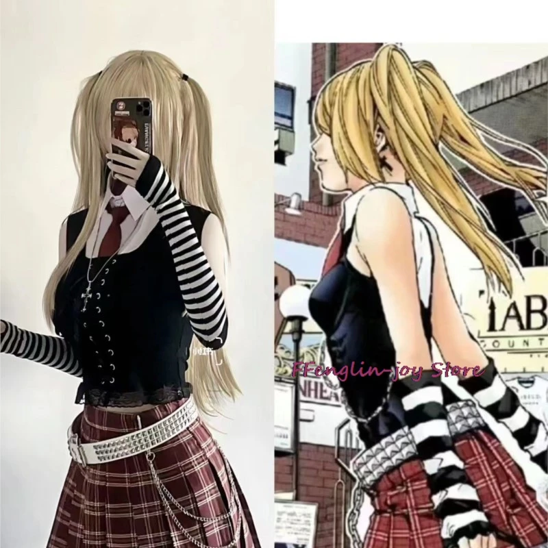 Misa Amane Cosplay Note Death Cosplay Costume Debut Daily Sexy Dress Subculture Necklace y2k GothLoli Uniform Outfit Wig