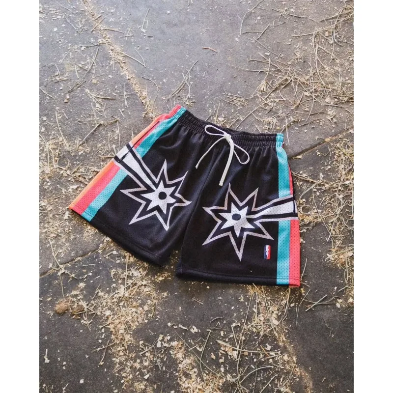 2026 American Fashion Basketball Shorts Lightweight Breathable Loose Quick Drying and Trendy Running Shorts Loose Fittness Short