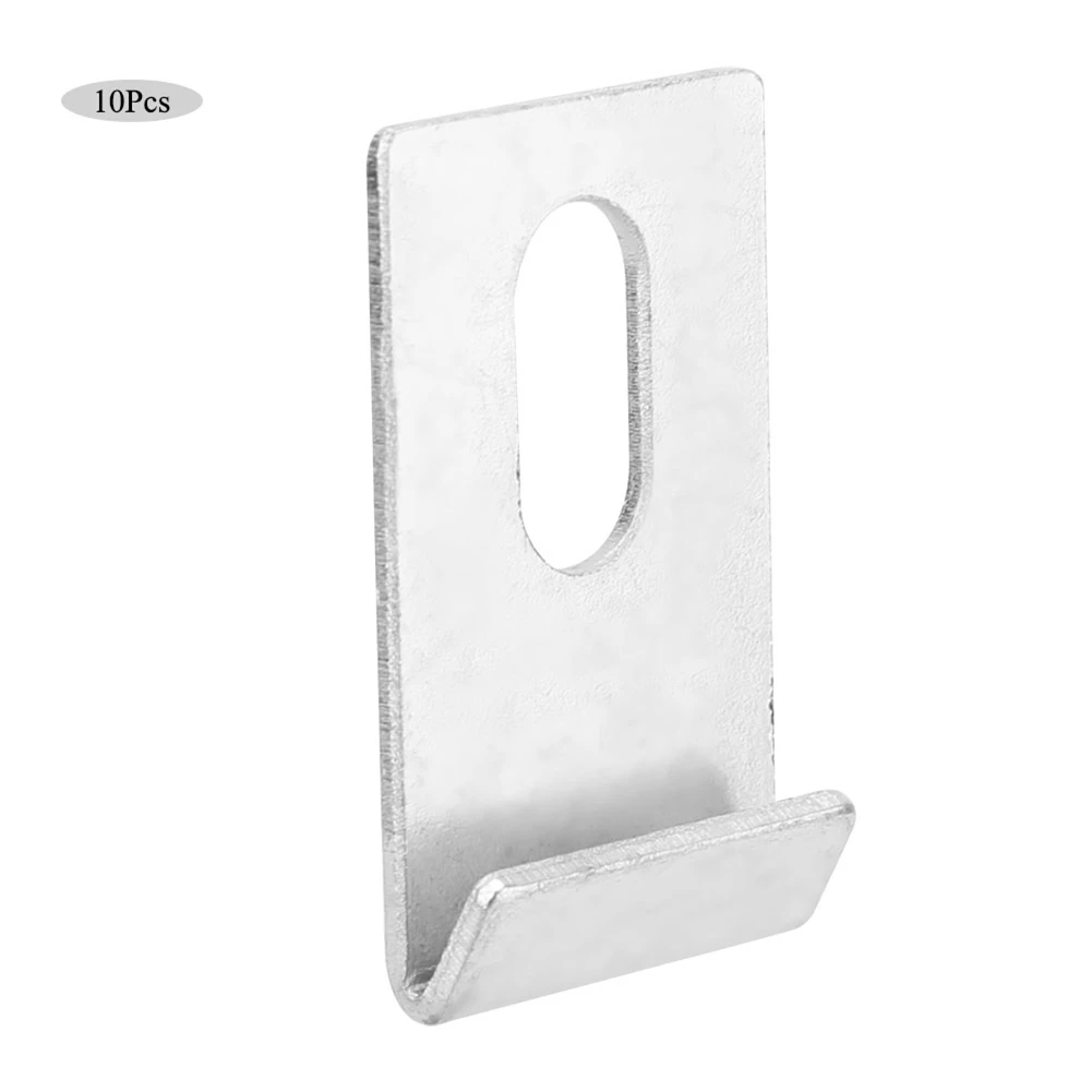 10pcs Greenhouse Base Clips Sliver Metal Fixings Attaches Kit Tool