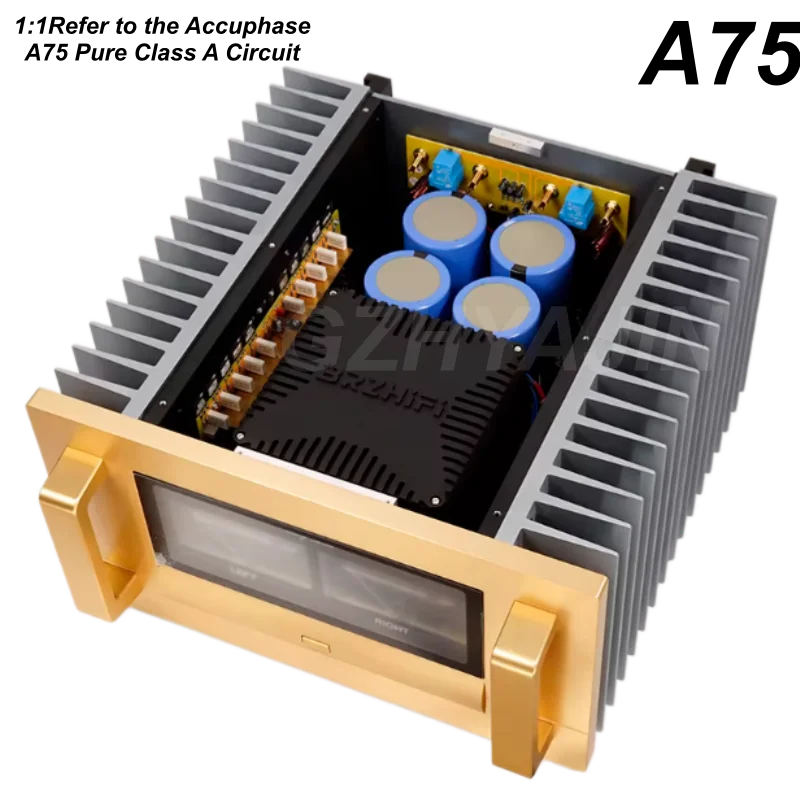 

См. описание усилителя Accuphase A75 Pure Class A с транзисторным оконечным усилителем мощности 120 Вт на полевых транзисторах.