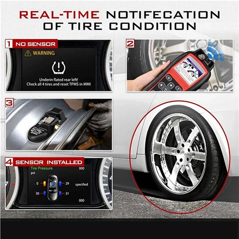 

TPMS Sensor 20Pcs Programmable MX Sensor 315MHZ+ 433Mhz 2 In 1 For Autel Tool TS408 TS508 ITS600 Tire Pressure Monitoring