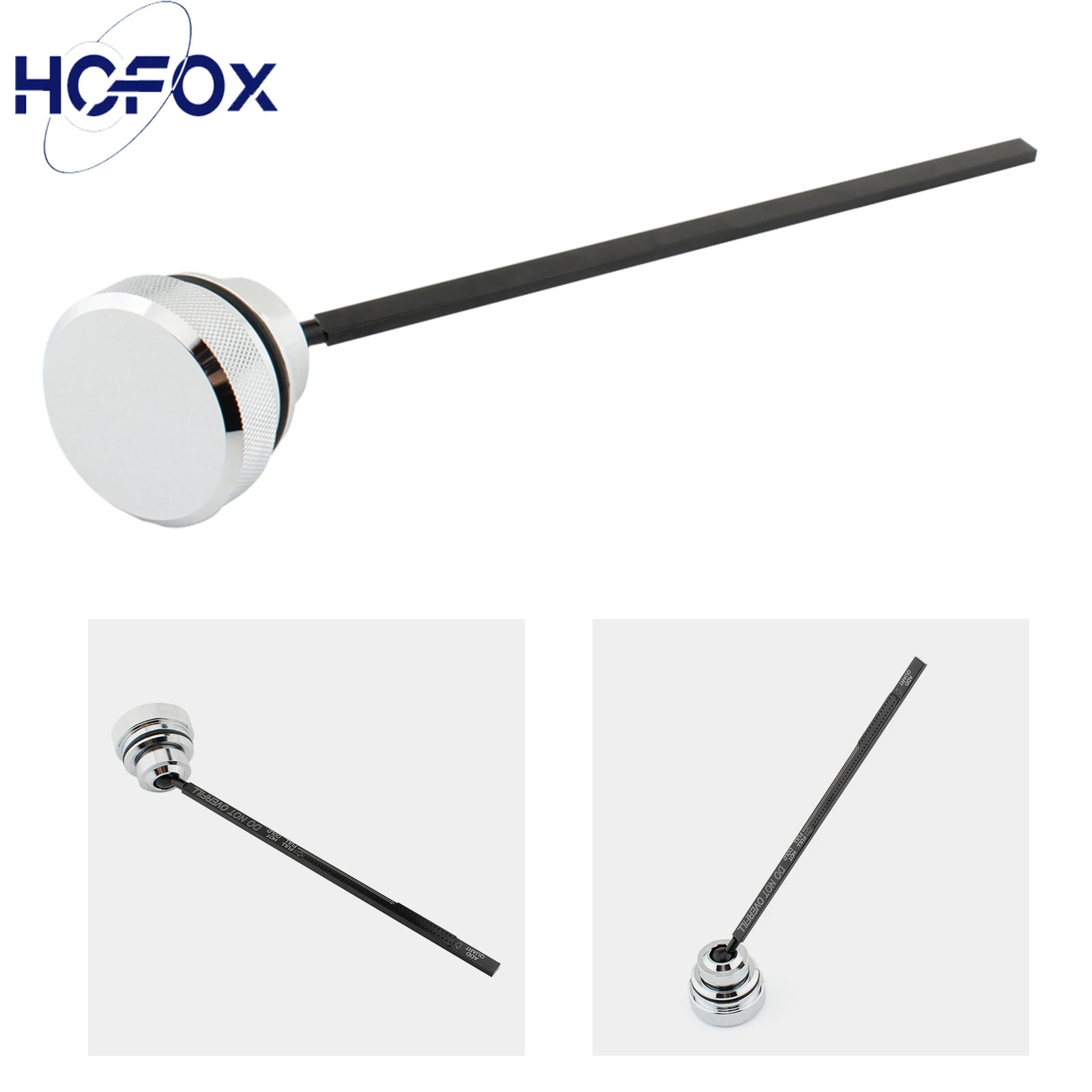 

For Harley Dyna Sturgis FXDB Glide Custom FXDC Convertible FXDS-CONV Oil Dipstick Black Peaked Design Aluminum Alloy