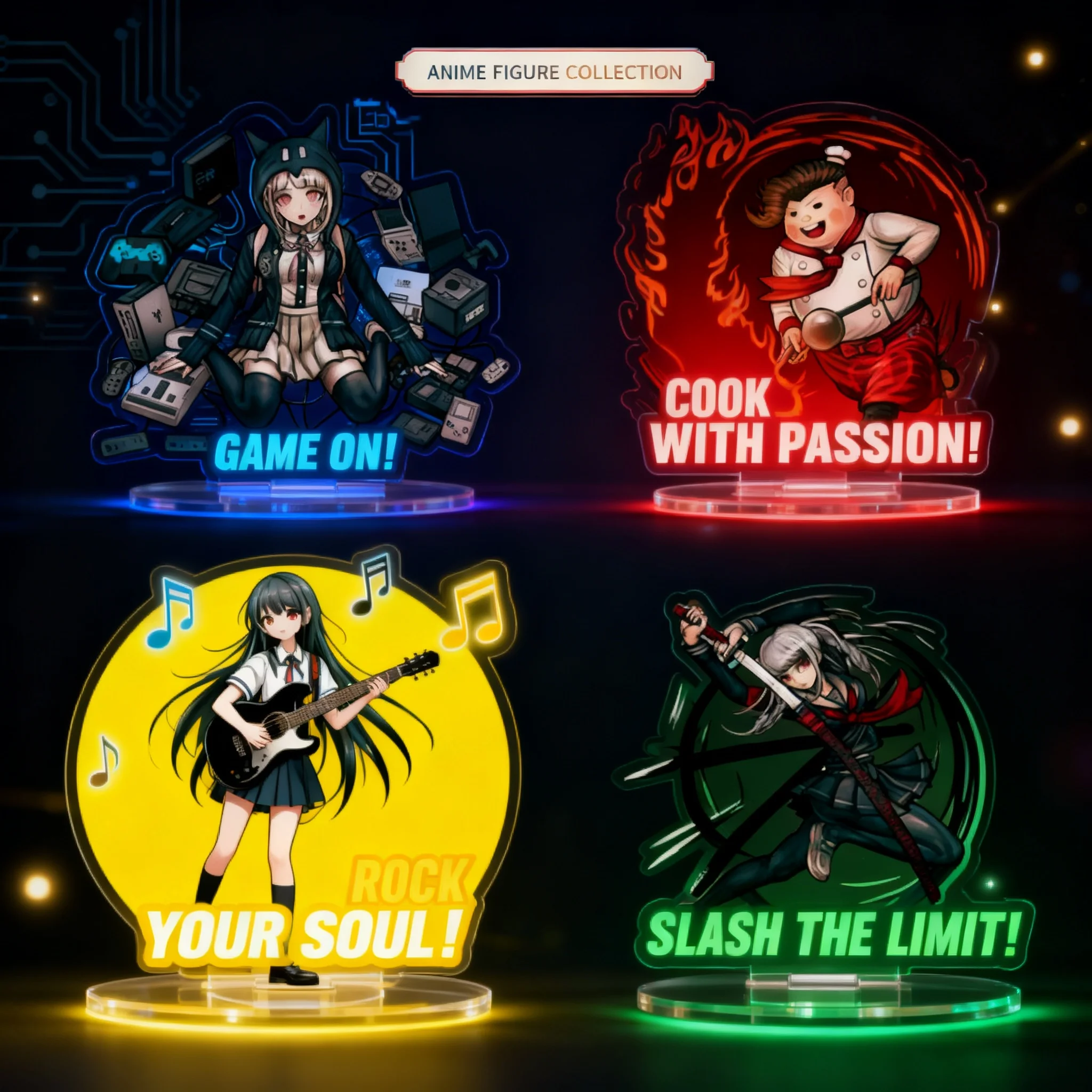 

Оптовые акриловые стенды с фигурками персонажей аниме Danganronpa: Монокума, Макото Наги, Киригири Кёко. Коллекционные фигурки для демонстрации.