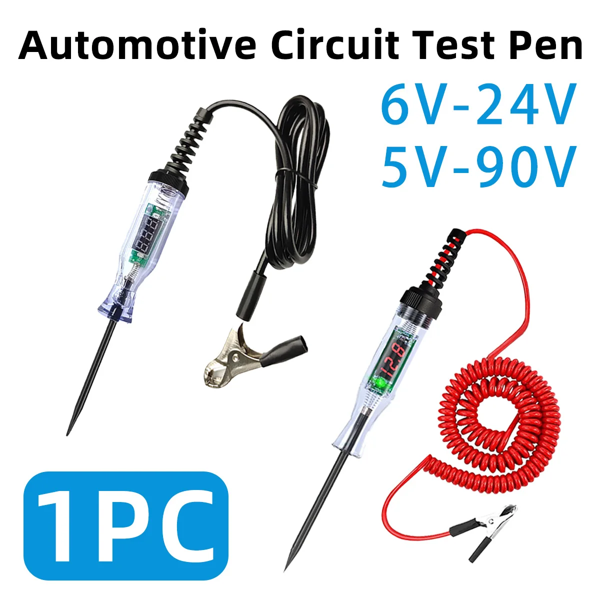 

1 шт., тестовая ручка для автомобильных цепей, 6 В-24 В/5 В-90 В, цифровой зонд напряжения для грузовиков General Motors, ручка для диагностики автомобильных цепей