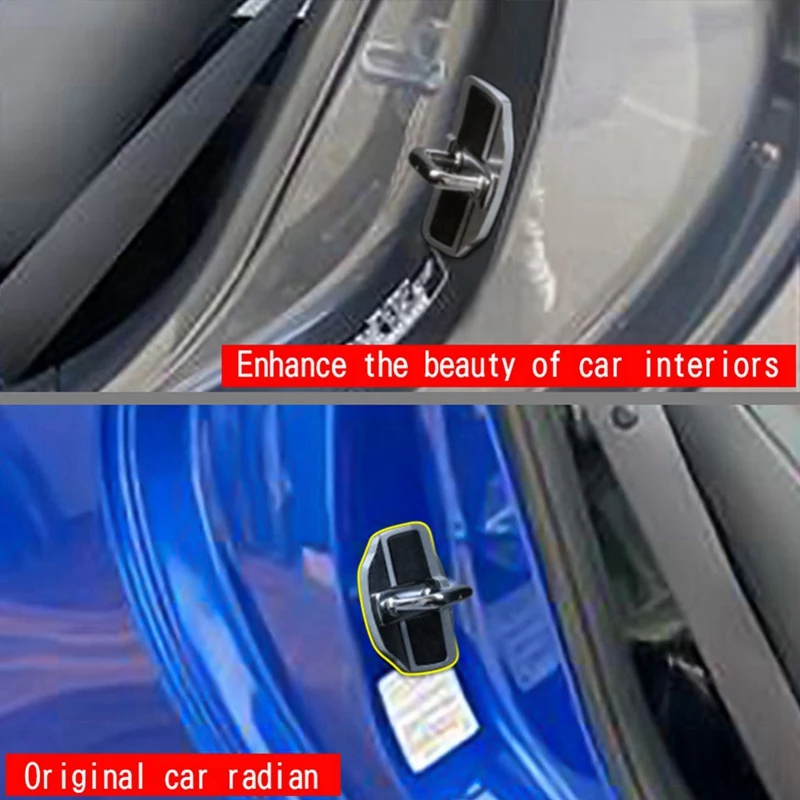 12 Set TRD Door Stabilizer Door Lock Protector Latches Cover For Subaru All Series BRZ XV Forester Legacy Outback WRX