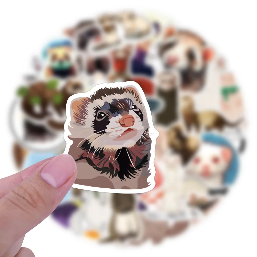 55/110PCS Nette Frettchen Wasserdichte Aufkleber Cartoon Tiere Graffiti Dekoration DIY Gitarre Laptop Fahrrad Wasser Tasse Kinder Spielzeug abziehbilder