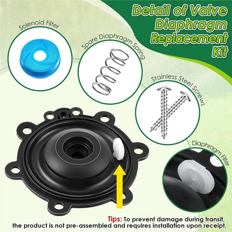 A02M-Valve Diaphragm Repair Kit For Rain Bird DRKCP/CPF(4-Pack) Replacement Part For CP, CPF DV, DAS ASVF Models