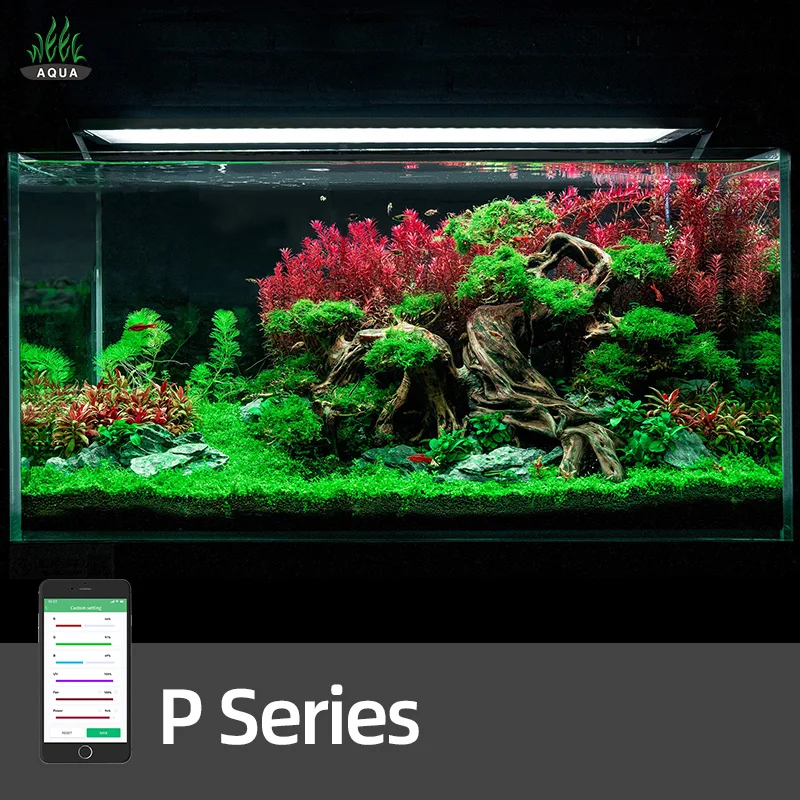 

WEEK AQUA P Series Pandora APP control Adjustable height Customized Color Aquarium Lamp for big Size Fish LED Aquarium Light