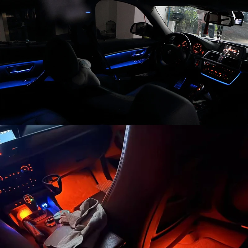 Upgraded Door Panel Ambient Lighting For BMW F30 F31 F34 F32 F33 F36 F10 F11 F07 F01 F02 X1 M4 LED Door Handle Atmosphere Lights - view 6