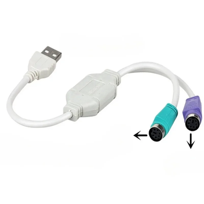 USB محول ذكر إلى 6 دبوس PS2 PS 2 أنثى ، محول Y-Splitter ، محول كابل ، مناسب لسطح المكتب ، لوحات المفاتيح ، الماسحات الضوئية