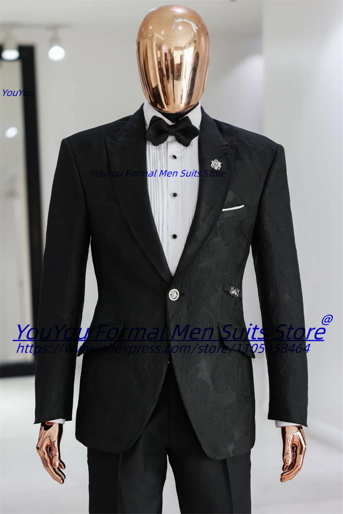 

Модные черные жаккардовые мужские костюмы slim fit, индивидуальный пошив, высококачественные свадебные смокинги для жениха, комплекты из 3 предметов, мужские пиджаки для вечеринок, Ropa Hombre