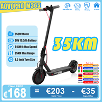 AOVOPRO M365 Adult Electric Scooter 350W 36V10.5Ah 31KM/H 35KM Long Range 8.5Inch Puncture-Resistant Tyre with APP Kick EScooter