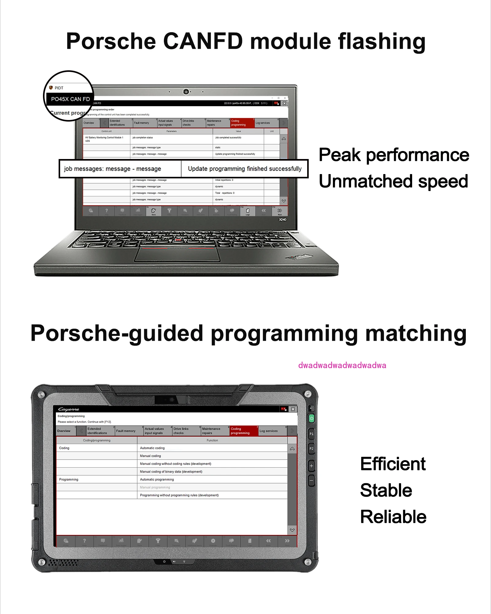 Detector de fallos T6PT3G CANFD DolP VCI Porsche PIWIS