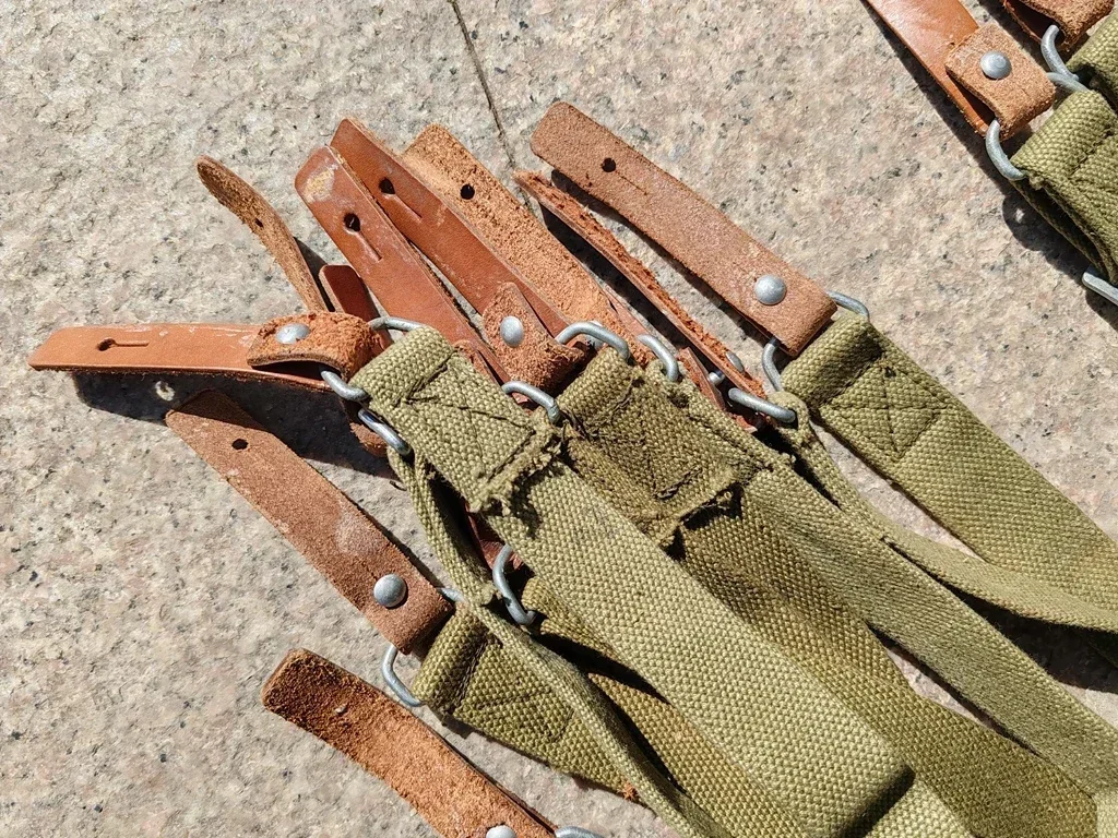 حمالة مسدس قماشية أصلية نادرة من SKS SURPLUS لعصر حرب فيتنام صينية PLA TYPE 56AK مع ختم مصنوع في السبعينيات #4