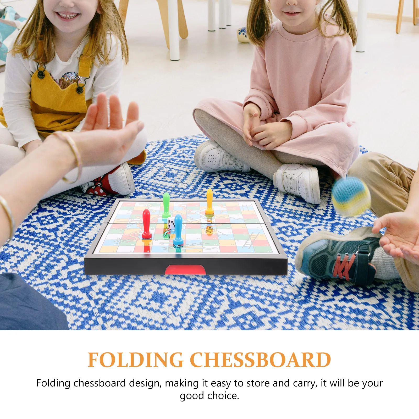 

1 Set Snakes Ladders Chess Board Magnetic Folding Kids Family Indoor Game Children Educational Travel Lightweight