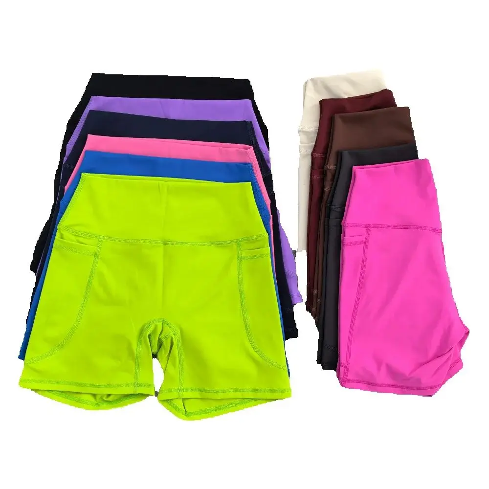 AliExpress NONE Women High Waist Yoga Shorts Women Gym Push Ups Hip Lift Pants Pocket Breathable Fitness Running Cycling Sports Shorts Women