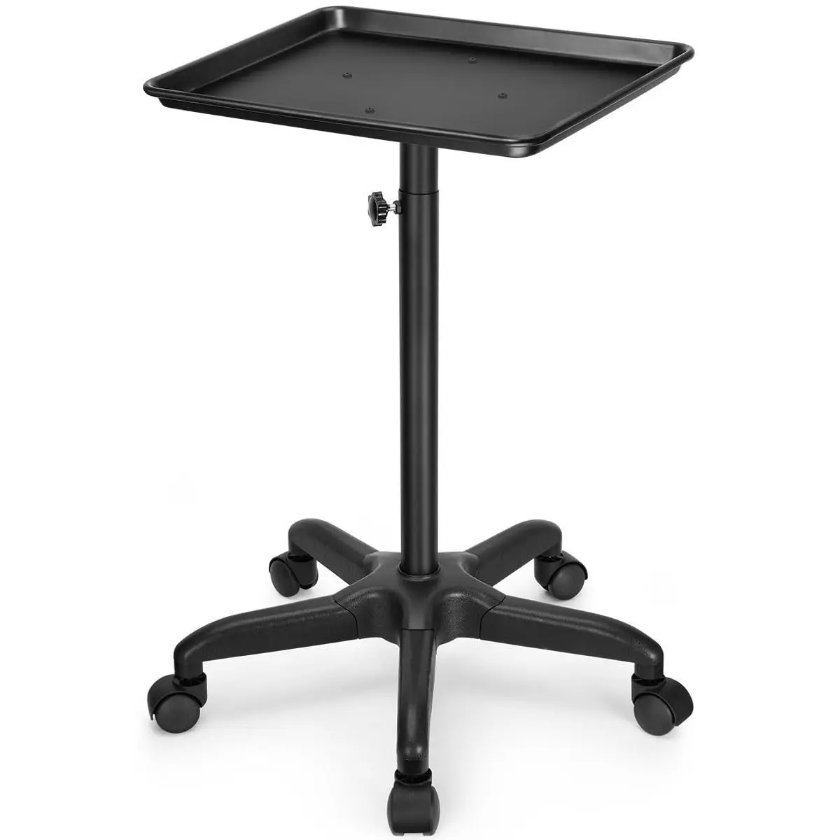 Modern Stainless Steel Salon Tool Storage Rack Trolley with Movable Wheels for Beauty and Hairdressing