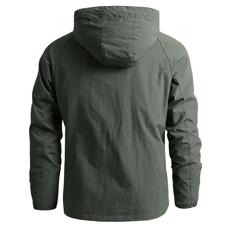 Men's Windbreaker Jackets For Men Motorcycle Helmet Top Men Clothing Waterproof Hooded Jacket Camping Men's Coat