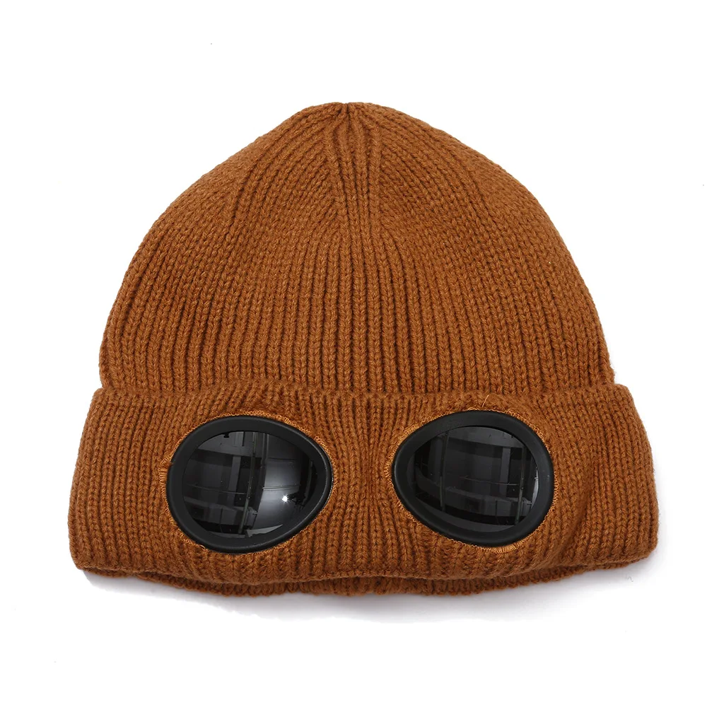 Ausgefallene und niedliche Mütze, warm und bequem für Herbst und Winter, atmungsaktive Strickmütze, lässige und einzigartige Alien-Brillen-Beanie. – Detail 11