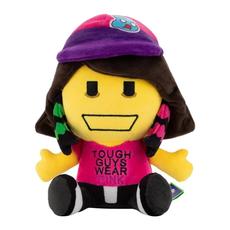 Novo anime caras duras usam brinquedo de pelúcia infectado rosa regretevator pelúcia lampert plushie jogo periférico boneca de pelúcia presentes de aniversário