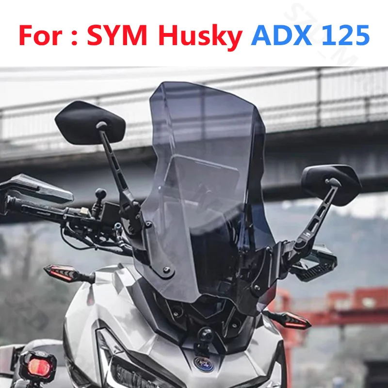 

Windshield For SYM Husky ADX 125 ADX125 2023 2024 Motorcycle Accessories Windscreens Wind Deflectors Screen Viser Visor Gray