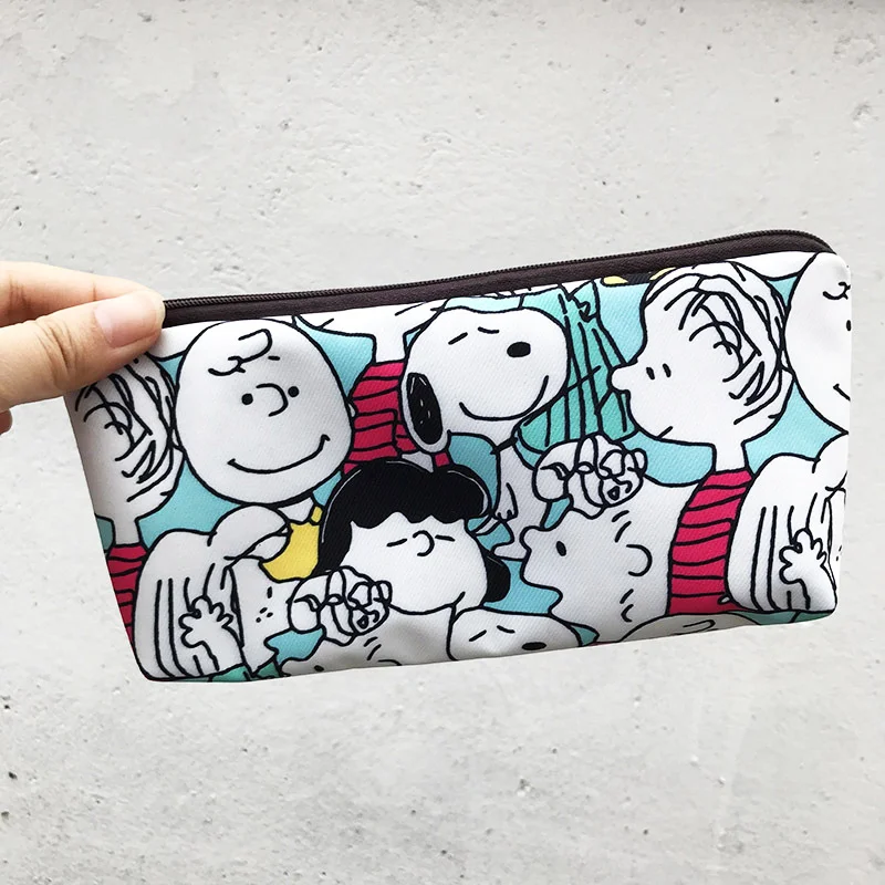 Imagem -03 - Lot Kawaii Snoopy Pencil Case Cute Pencil Box Stationery Pen Bolsa Stationery School Supplies 12 Pcs