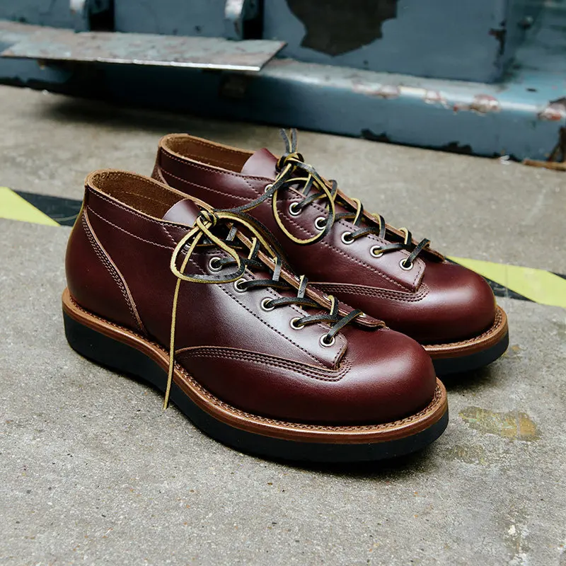 Goodyear Retro Thick Soled Tooling Shoes for Men's British Calf Leather Hand Sewn Comfortable Breathable Customized Casual Shoes