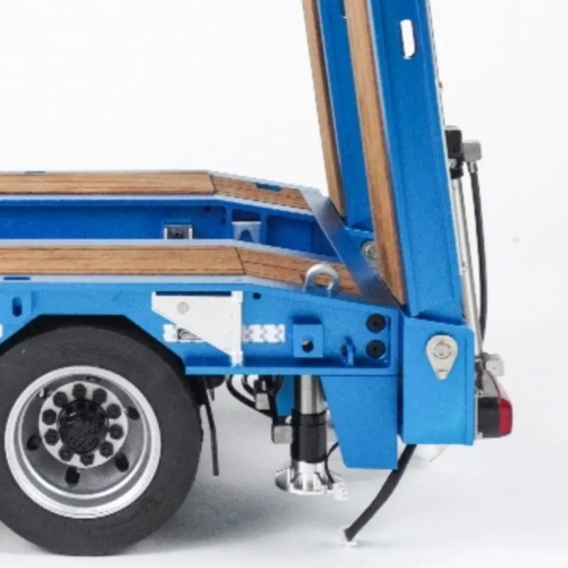 

Metal 1/14 4 Axels RC Hydraulic Full Trailer Radio Control Trailers with Light Tailgate for Tractor Truck Dumper Vehicel Model