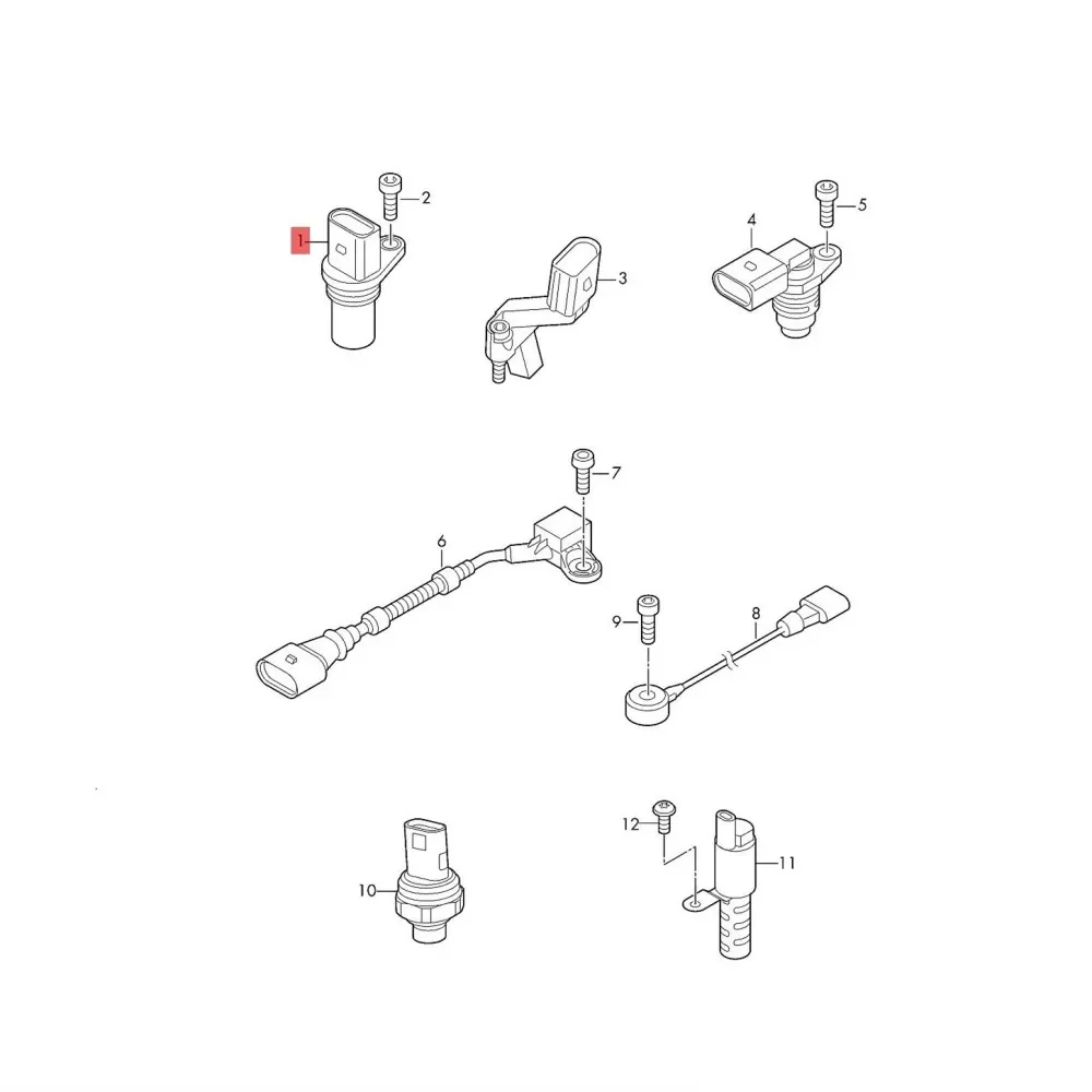 06H906433 06H 906 433 Crank Crankshaft Position Sensor For A3 A5 Q3 Q5 TT Beetle Golf Passat CC EOS Tiguan Amarok 2.0T 4