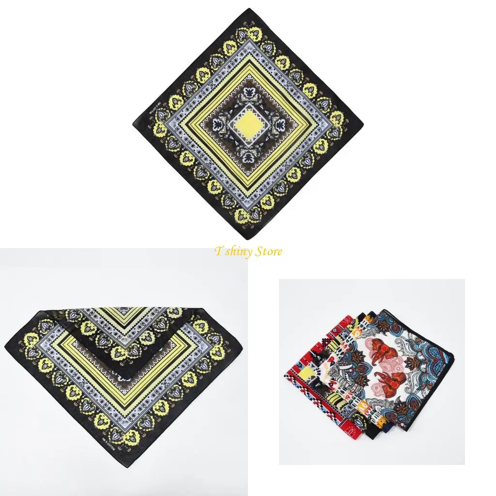 

N58F Стильный платок печати винтаж Paisleys Bandanas Fashionsable Headscar