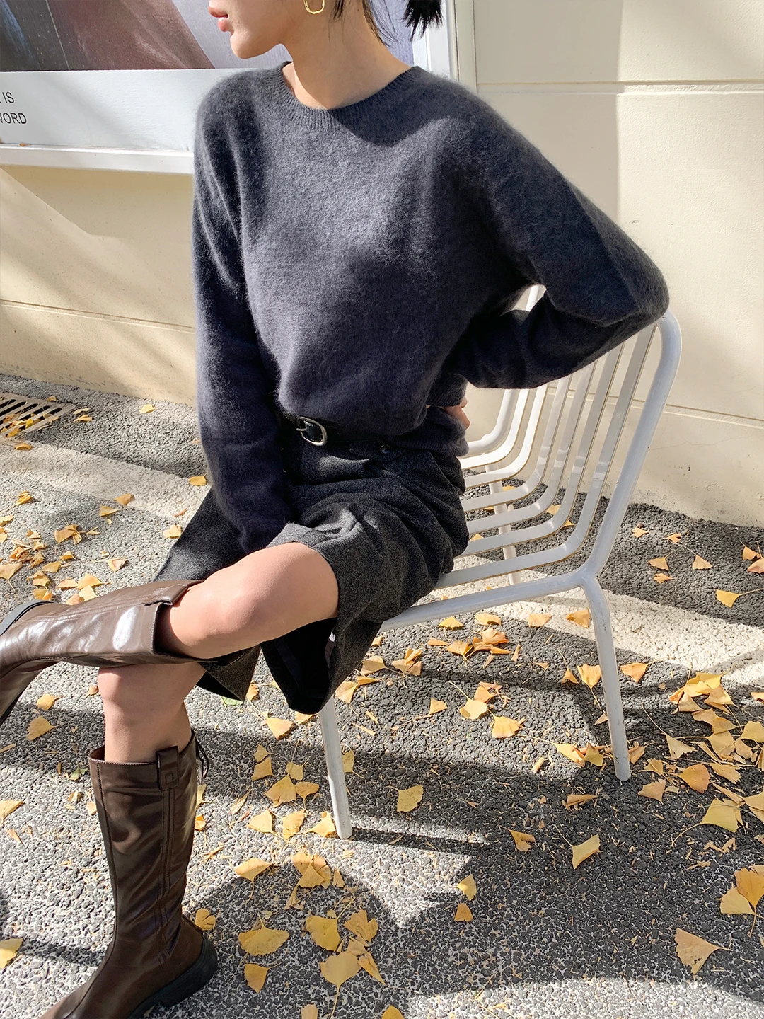 

ZOCHEEO Шерстяной вязаный свитер женский повседневный укороченный, теплый, с V-образным вырезом, свободного кроя, легкий, зимний, модный, для ношения под одеждой