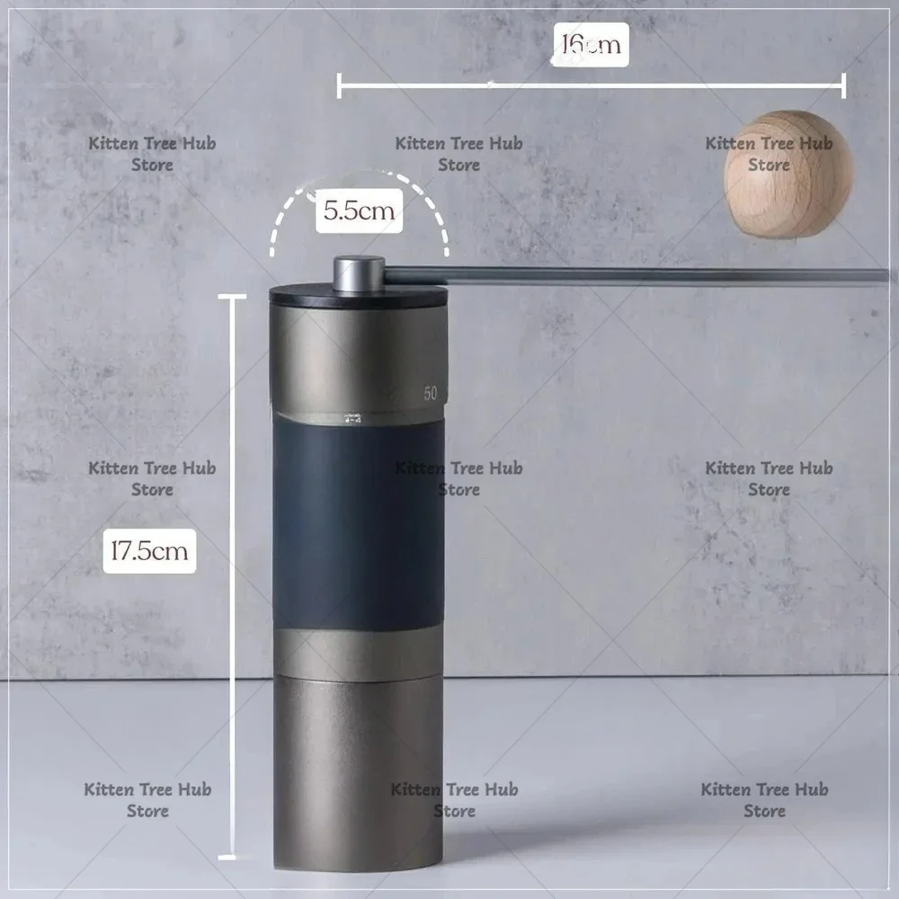 K6 Manual Hand Coee Grinder with Straight Handle or rench Pr, Drip, with Assembly istency Stainlnical Burr Mill