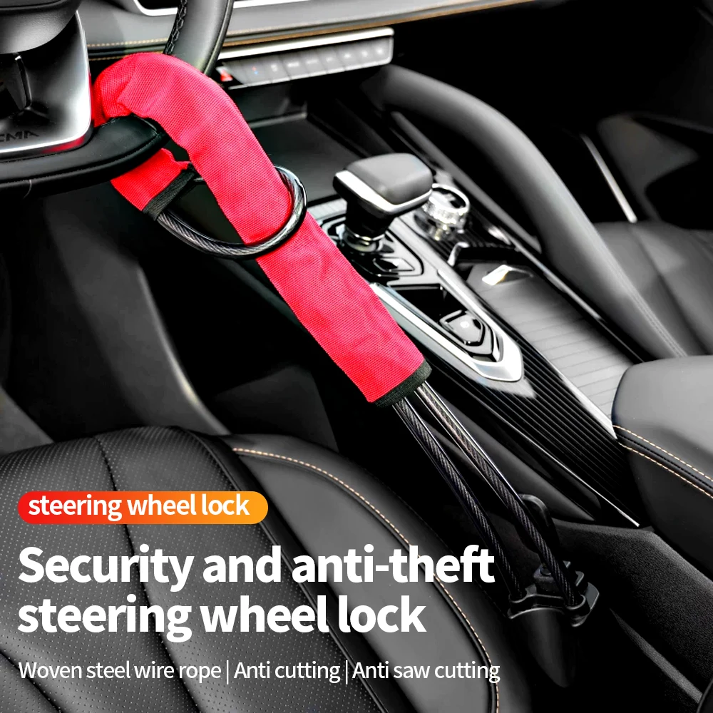 Universal Car Steering Wheel Lock Heavy Duty Anti Theft Security Device for Vehicles SUVs Compact Car Quick Installation D7YAPro