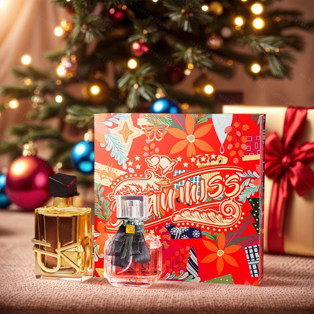 Perfume Gift Box Set 2X50Ml  Floral Scent Lasting Fragrance Pheromone Eau De Parfum High Quality Gift for Women Perfumes Spray