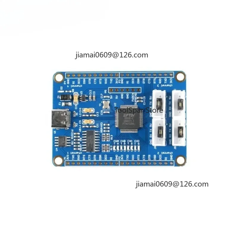 USB To 4‑Channel TTL Serial Port Module FT4232HL Chip 5V 3.3V Multi‑Channel UART Converter