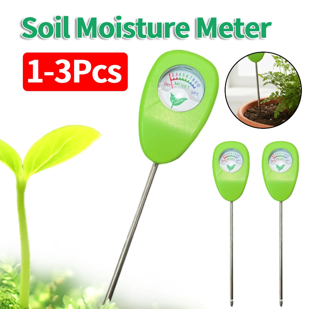 

1-3Pcs Plant Moisture Tester with Hygrometer Dial Water Measuring Monitor Dry Wet Monitoring Detector for Indoor Outdoor Plants