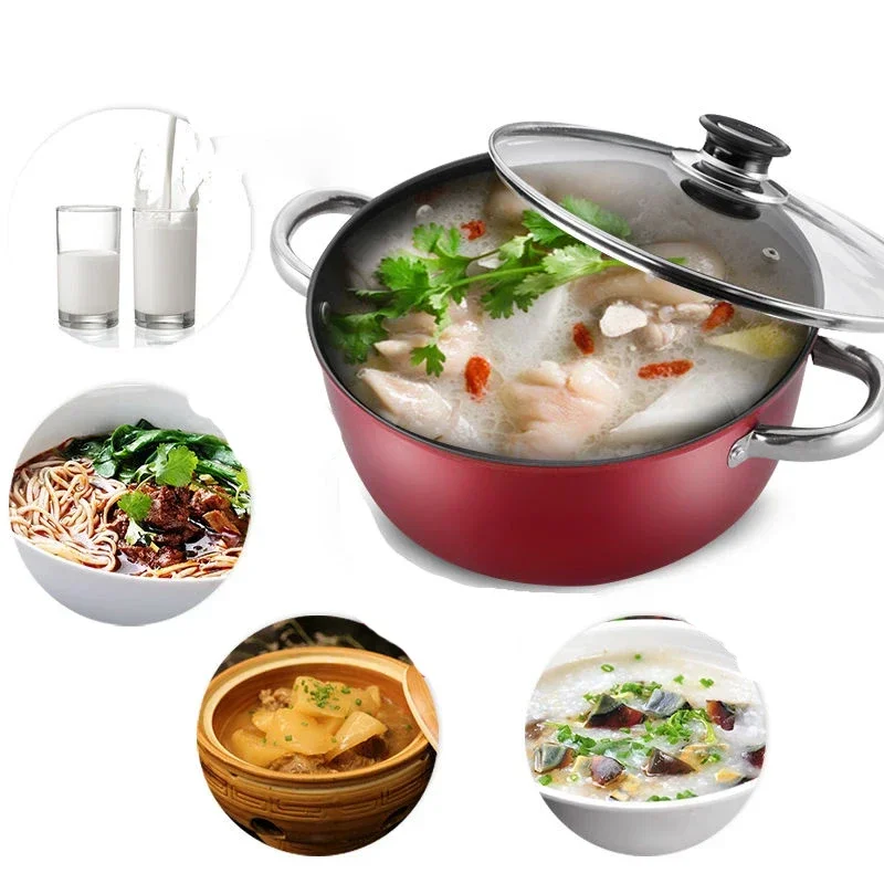 Soup Pot Non-stick Pot Thick Soup Stew Cook Noodles Hot Milk Porridge Gas Cooker Universal Induction Pot Instant