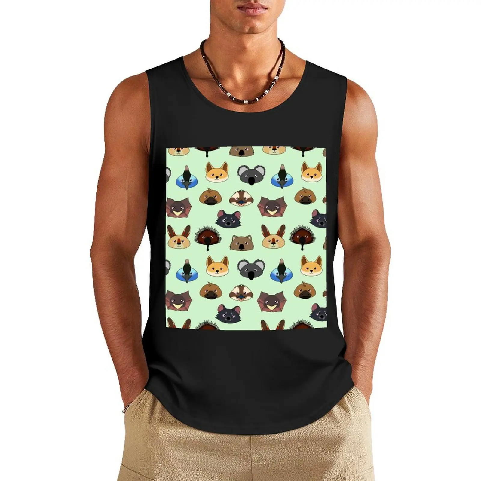 

Just a bunch of cute australian animals - Australian animal design Tank Top Vest for boy T-shirt sports Bodybuilding shirt