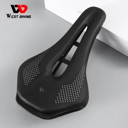 WEST BIKING Bicycle Saddle MTB Road Bike Saddles Mountain Bike Racing Saddle PU Shockproof Seat Cushion Cycling Accessories