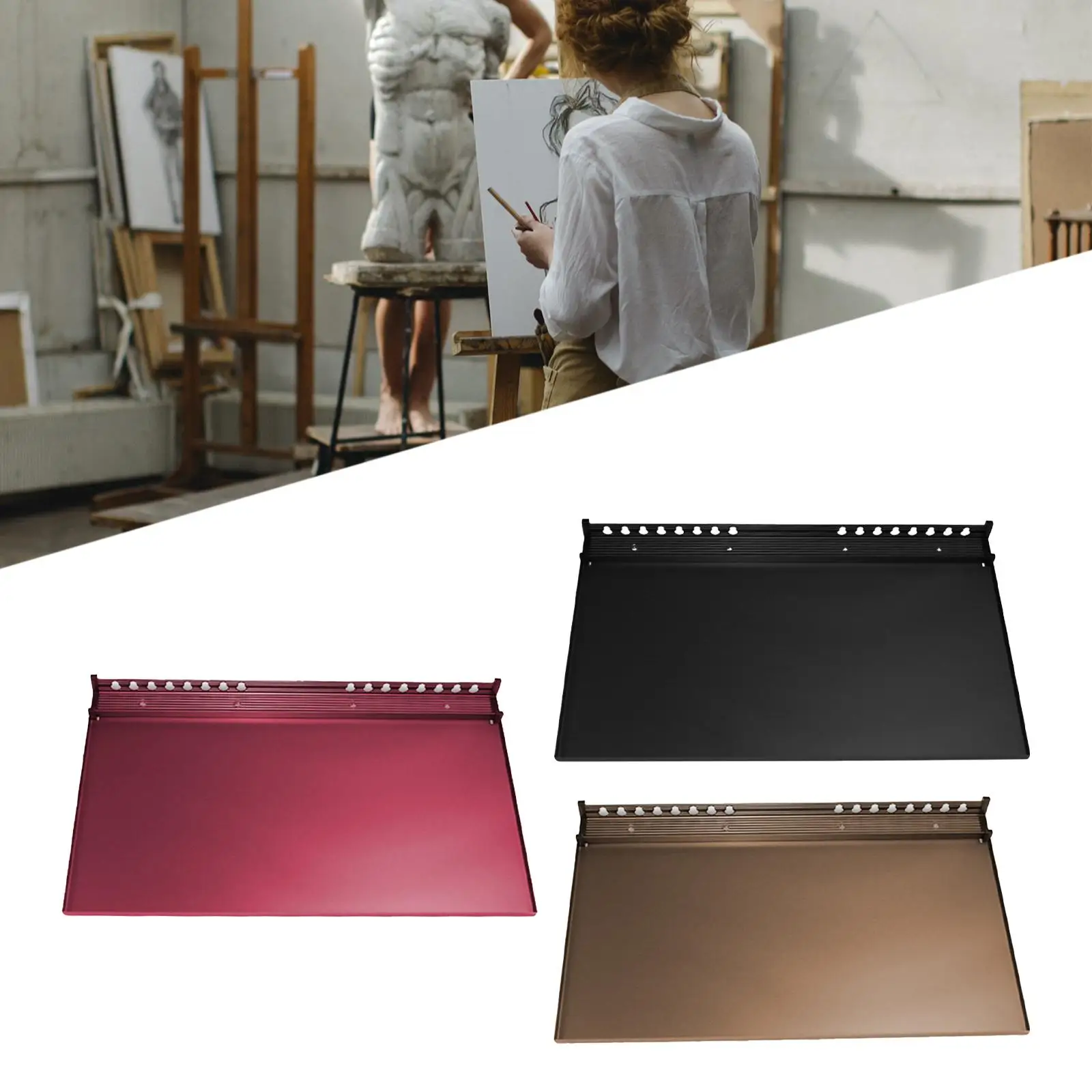 Aluminum Alloy Easel Tray Rack Portable Replacement Sketch Shelf Painting