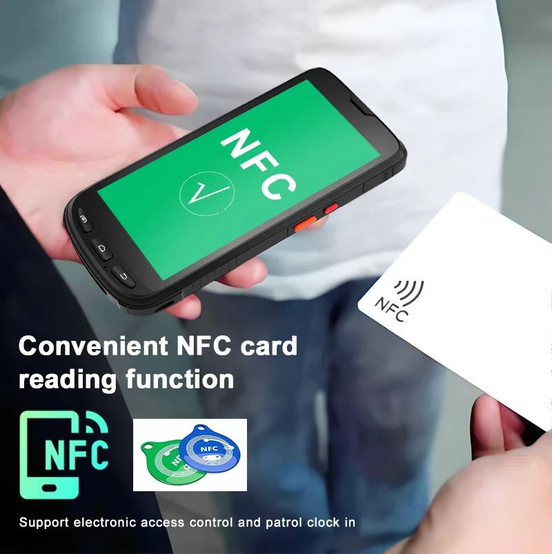Android 10 Handheld Scanner PDA 13.56 MHz Rfid Wristband Nfc Tags Scanner Terminal For Ticket Checking Access Control Management