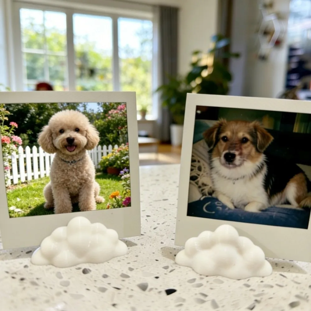 3pcs Mini Picture Frame Cloud-Shaped Photo Holders Funny Decorations Desktop Ornaments 3D Printed