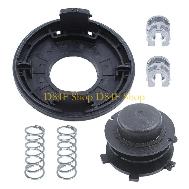 D84F Professioanl String Trimmer Replacement Parts 6 Pcs/set Head Spool & Cover Cap Fitting for FS44 FS80 FS85 FS100 FS11