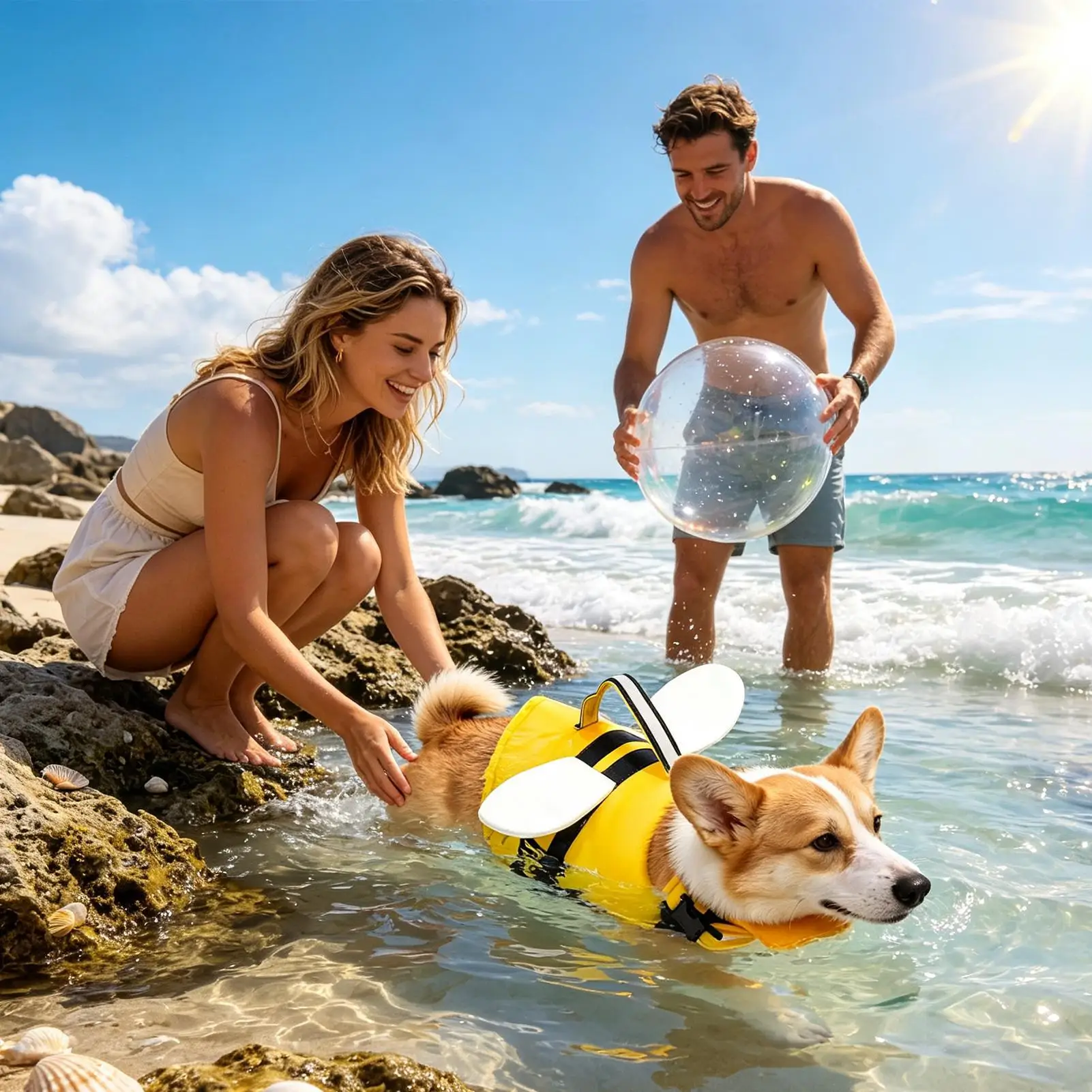 Dog Swim Vest High Buoyancy Pet Swim Jacket With Lift Handle Dog Bathing Suit For Outdoor Pool Boating Beaches Lakes Rivers