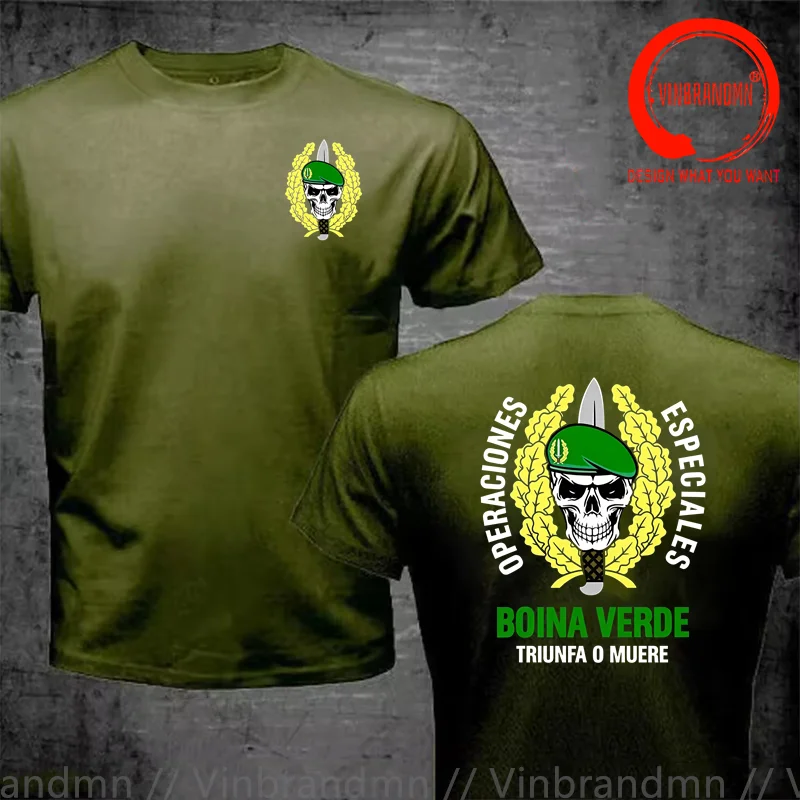 Operaciones Especiales MOD.3 Green Beret COE Skull T Shirt Men Fashion ClothesShort Sleeve Cotton T-shirt Urban Casual Tops Tees