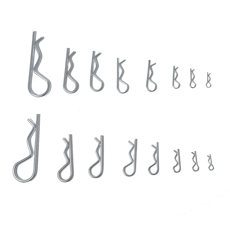 Galvanized Hairpin Opener Pin M3 B Type Opener Pin 150pcs Hairpin R Type Latch, Elastic Positioning Pin