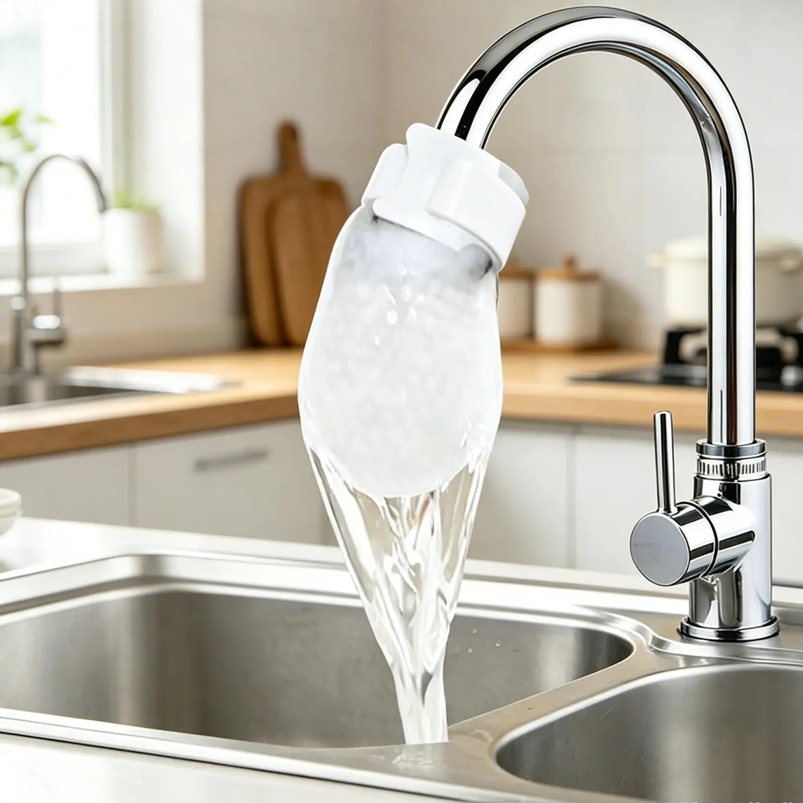 Faucet Filter Bag Fine Fiber Reusable Purification with Sediment Barrier for Home Kitchen Bathtub Coffee Cooking Drinking