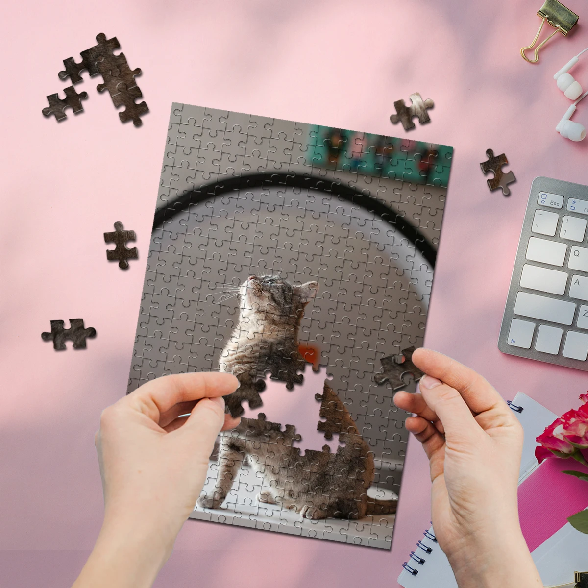 35/300/500/1000pcs Personalized Custom Photo Puzzle photo Christmas New Year Gift Customized Paper Puzzle