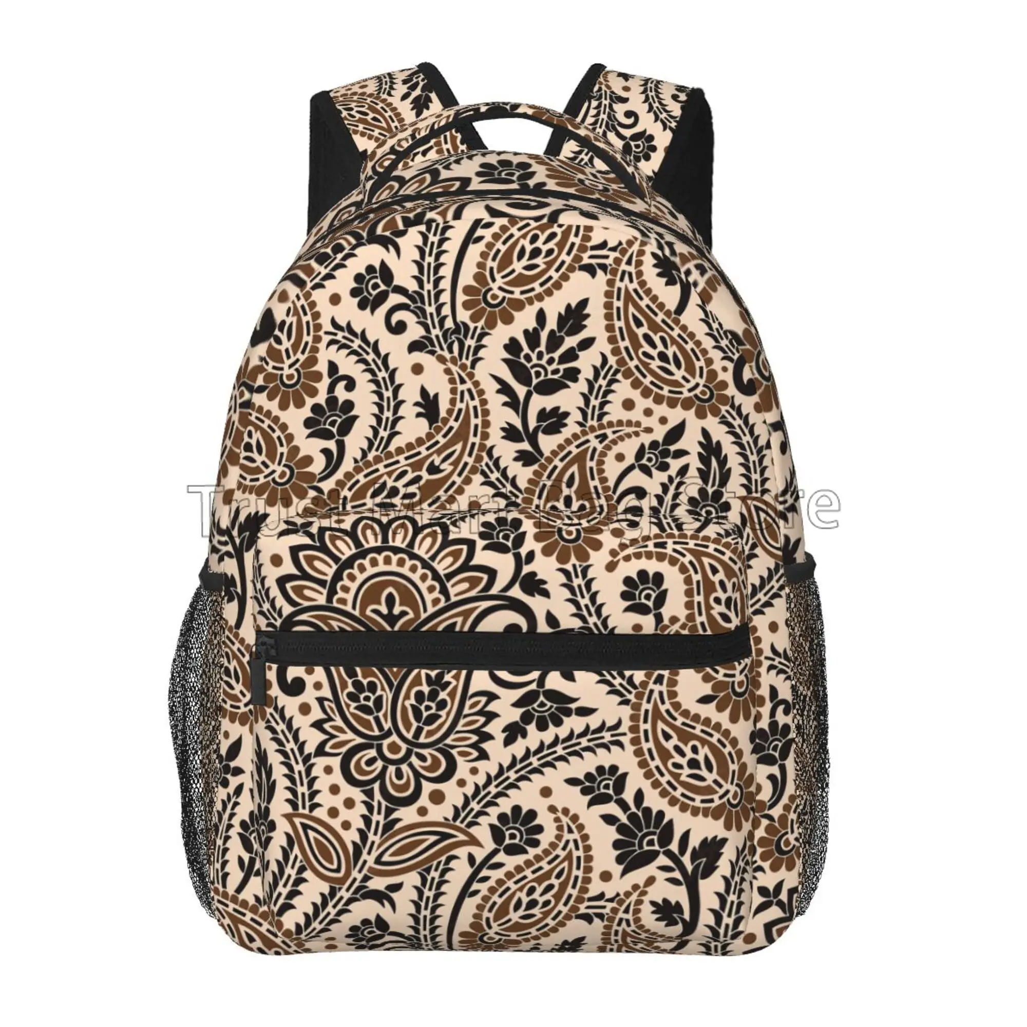 Classic Paisley Backpack for Women Girls Travel Casual Laptop Backpacks Lightweight Waterproof Durable Hiking Daypack School Bag